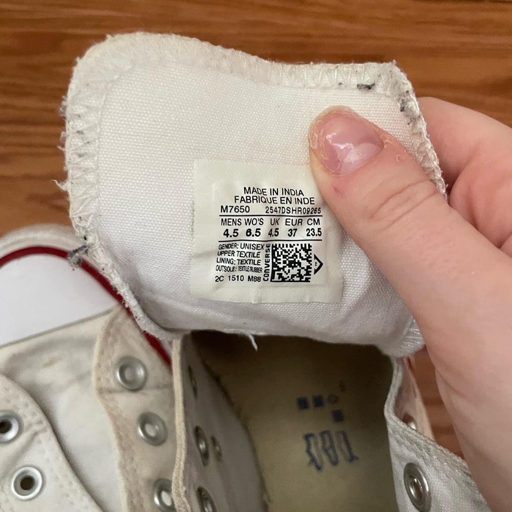 White High-Top Converse - Picture 9 of 9